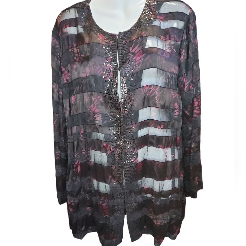 CHICOS butterfly dreams cardigan 16/18